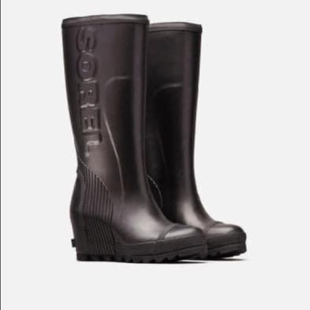 Sorel Tall Rubber Wedge Boots